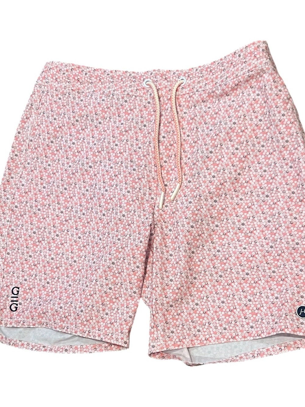 Men’s Johnnie-O Light Pink and Gray Jaco Swim Trunks Size Small “Tango” Print - Picture 3 of 16